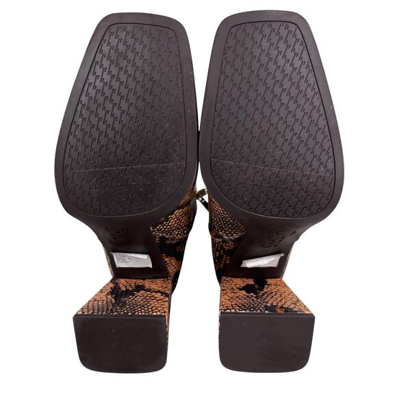 Circus Sam Edelman Pascha Boots 10 Brown Snake Print New - Picture 6 of 11